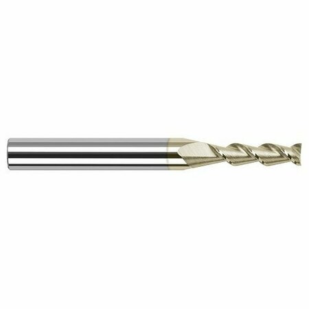 HARVEY TOOL 0.0620 in. 1/16 Cutter dia. x 5/16 Carbide 45° Helix Square End Mill, 2 Flutes, ZrN Coated 932062-C7